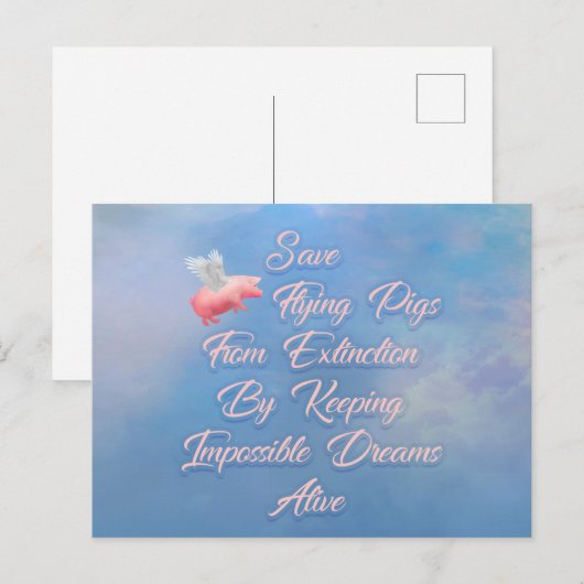 Rettend Schweine Postkarte (Vorne/Hinten)