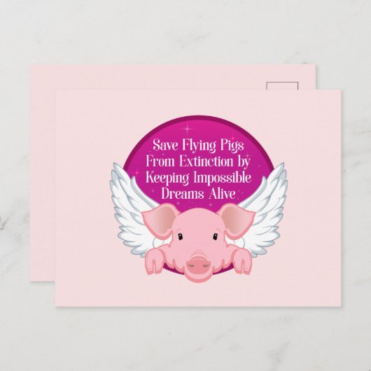 Rettend Schweine Postkarte (Vorne/Hinten)