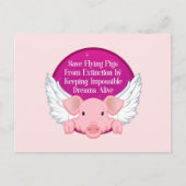 Rettend Schweine Postkarte (Vorderseite)