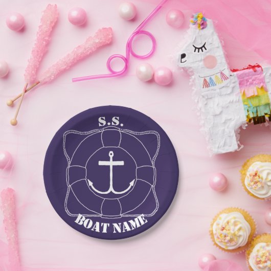 Retter/Ankerpapier-Teller (Lite Print) Pappteller (Party)