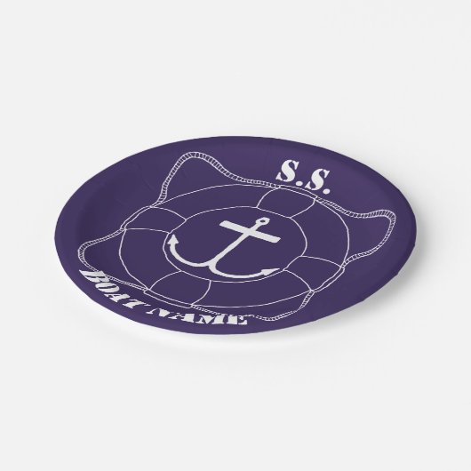 Retter/Ankerpapier-Teller (Lite Print) Pappteller (Schrägansicht)