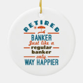 Retter Banker Banking Rentirement Happier Keramik Ornament (Hinten)