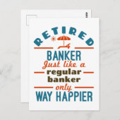 Retter Banker Banking Rentirement Happier Postkarte (Vorne/Hinten)