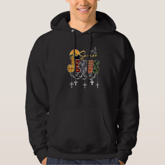 Retter Jesus Christlich Faith Crosses Sunset & Pla Hoodie