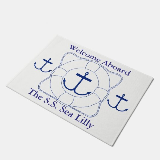 Retter- und Ankermatte (dunkle Farbe) Fußmatte (Schrägansicht)