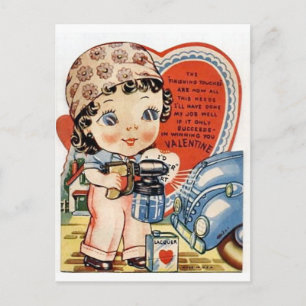 Retter Valentinstag Feiertagspostkarte