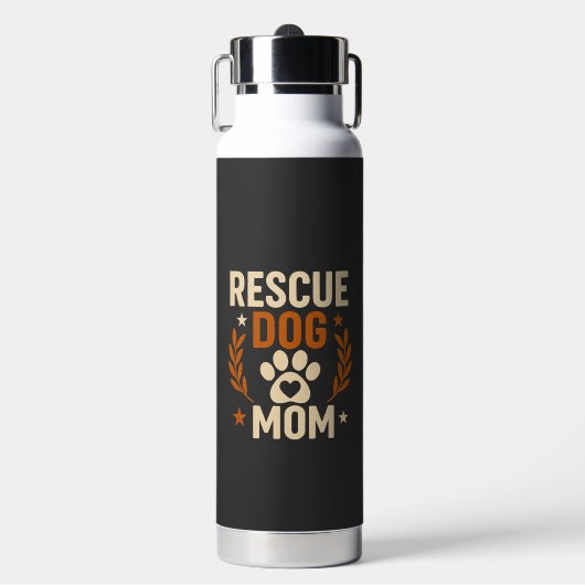 Retterhund-Mama Trinkflasche (Vorderseite)