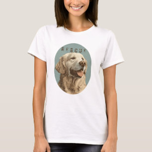 Retterhund-Porträt eines Vintage Golden Retrievers T-Shirt