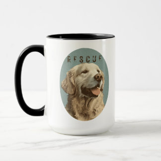 Retterhund-Porträt eines Vintage Golden Retrievers Tasse