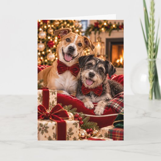 Retterhunde-Weihnachtskarte Karte (Vorderseite)
