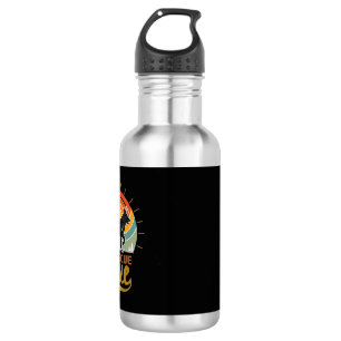 Retterliebe Hund Retro Sonnenuntergang Bäume Edelstahlflasche