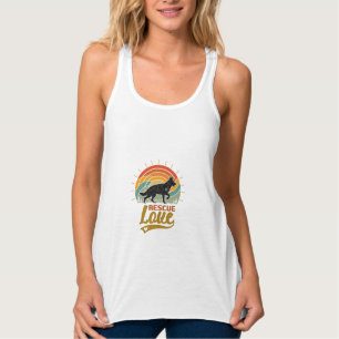 Retterliebe Hund Retro Sonnenuntergang Bäume Tank Top