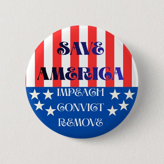 Rettet-Amerika-Anstecknadel Button (Vorderseite)