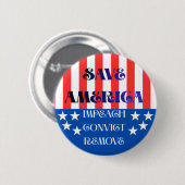 Rettet-Amerika-Anstecknadel Button (Vorne & Hinten)