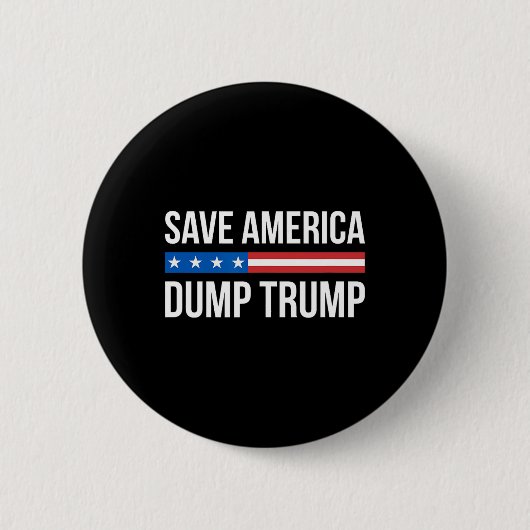 Rettet Amerika - Weg mit Trump - Button (Vorderseite)