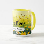 Rettet-Bienen-Punkt-Tasse Benutzerdefiniert Tasse (VorderseiteRechts)