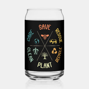 Rettet Bienen Rettet Tiere Recycelt Plastik Tag de Dosenglas