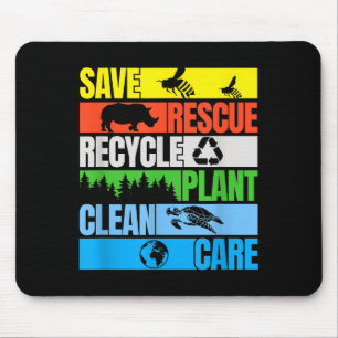 Rettet Bienen Rettet Tiere Saubere Meere Tag der E Mousepad
