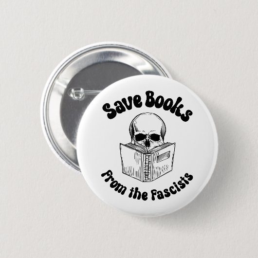 Rettet Bücher vor den Faschisten Button (Vorne & Hinten)