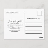 Rettet das Datum 40. Rubinhochzeit-Jubiläum Postkarte (Rückseite)