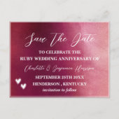 Rettet das Datum 40. Rubinhochzeit-Jubiläum Postkarte (Vorderseite)