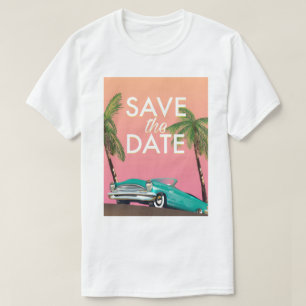 Rettet das Datum Vintage-Cabrio-Auto T-Shirt
