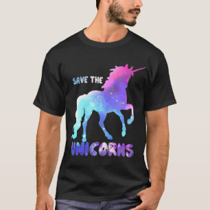 Rettet das Einhorn Mädchen lustig T-Shirt