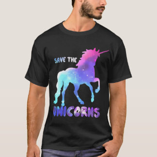 Rettet das Einhorn Mädchen lustig T-Shirt