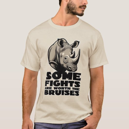 Rettet-das-Nashorn-Widerstandskampf-Design. T-Shirt (Vorderseite)