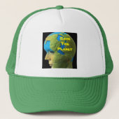 Rettet das Planet-Gesicht Truckerkappe (Vorderseite)