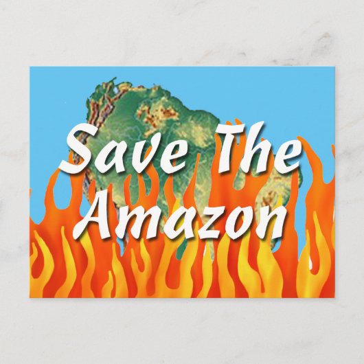 Rettet den Amazonas Postkarte (Vorderseite)