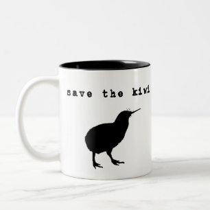 Rettet den Kiwi Neuseeland Kaffeebecher Zweifarbige Tasse