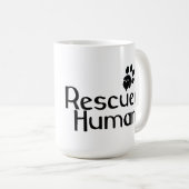 Rettet den menschlichen Hund Lover Zweifarbige Tasse (VorderseiteRechts)