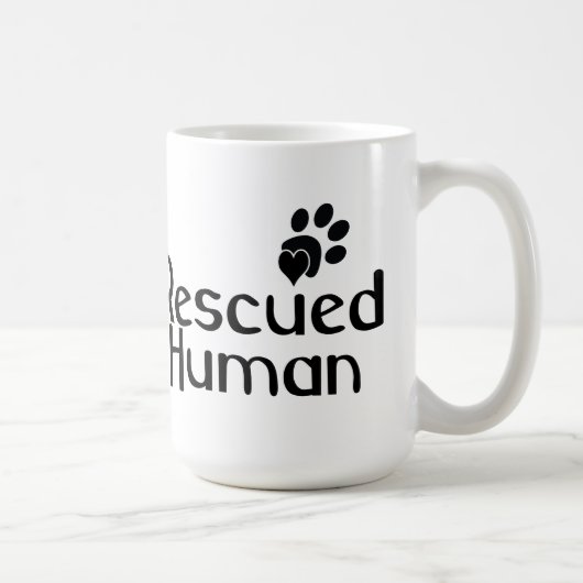 Rettet den menschlichen Hund Lover Zweifarbige Tasse (Rechts)