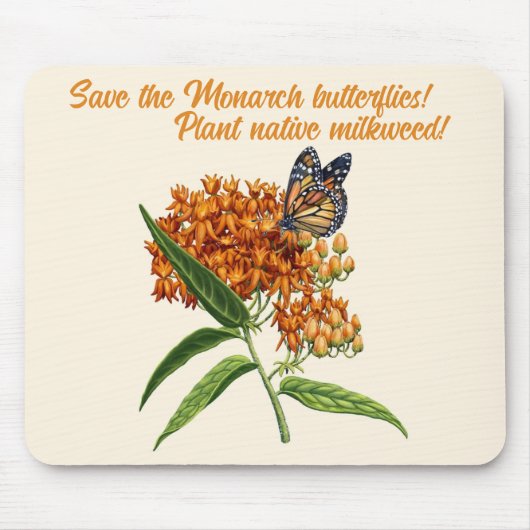 Rettet den Monarchfalter Mousepad (Vorne)