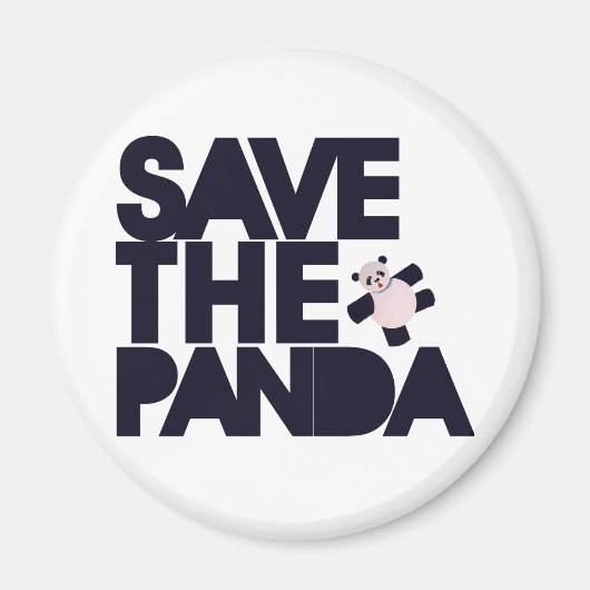 Rettet den Panda Bären Magnet (Vorne)
