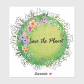 Rettet den Planeten Aufkleber (Blatt)