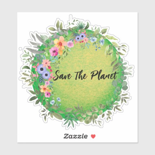 Rettet den Planeten Aufkleber (Blatt)