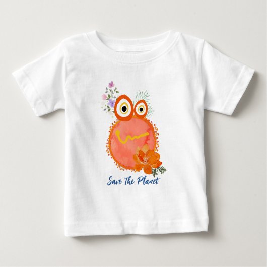Rettet den Planeten Baby T-shirt (Vorderseite)