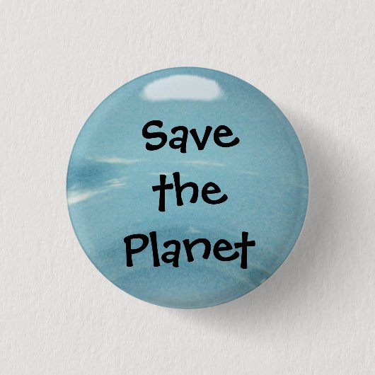 Rettet den Planeten Button (Vorderseite)