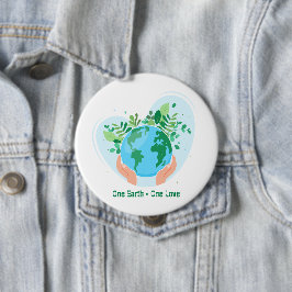 Rettet den Planeten! Eine Liebe Button