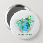 Rettet den Planeten! Eine Liebe Button (Vorne & Hinten)