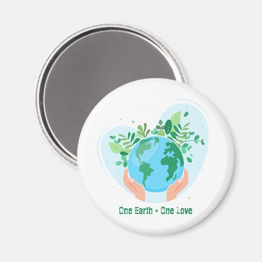Rettet den Planeten! Eine Liebe Magnet (Vorderseite/Rückseite)