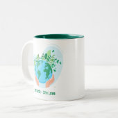Rettet den Planeten! Eine Liebe Zweifarbige Tasse (Vorderseite Links)