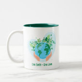Rettet den Planeten! Eine Liebe Zweifarbige Tasse (Links)