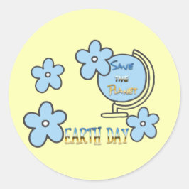 Rettet den Planeten-Erde-Globus Runder Aufkleber