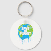 Rettet den Planeten Erde-Tag Schlüsselanhänger (Rückseite)
