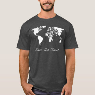 Rettet den Planeten fragmentierte Welt T-Shirt