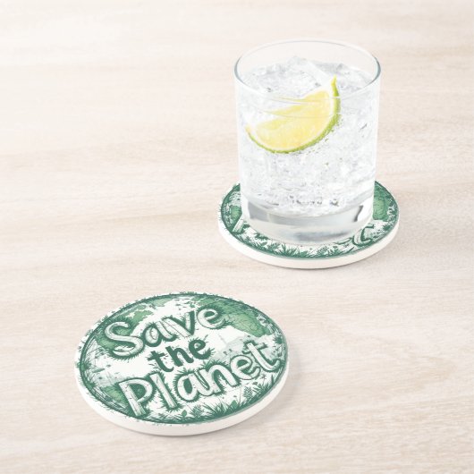 Rettet den Planeten Getränkeuntersetzer (Seite)