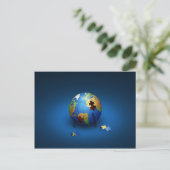 Rettet den Planeten Postkarte (Stehend Vorderseite)